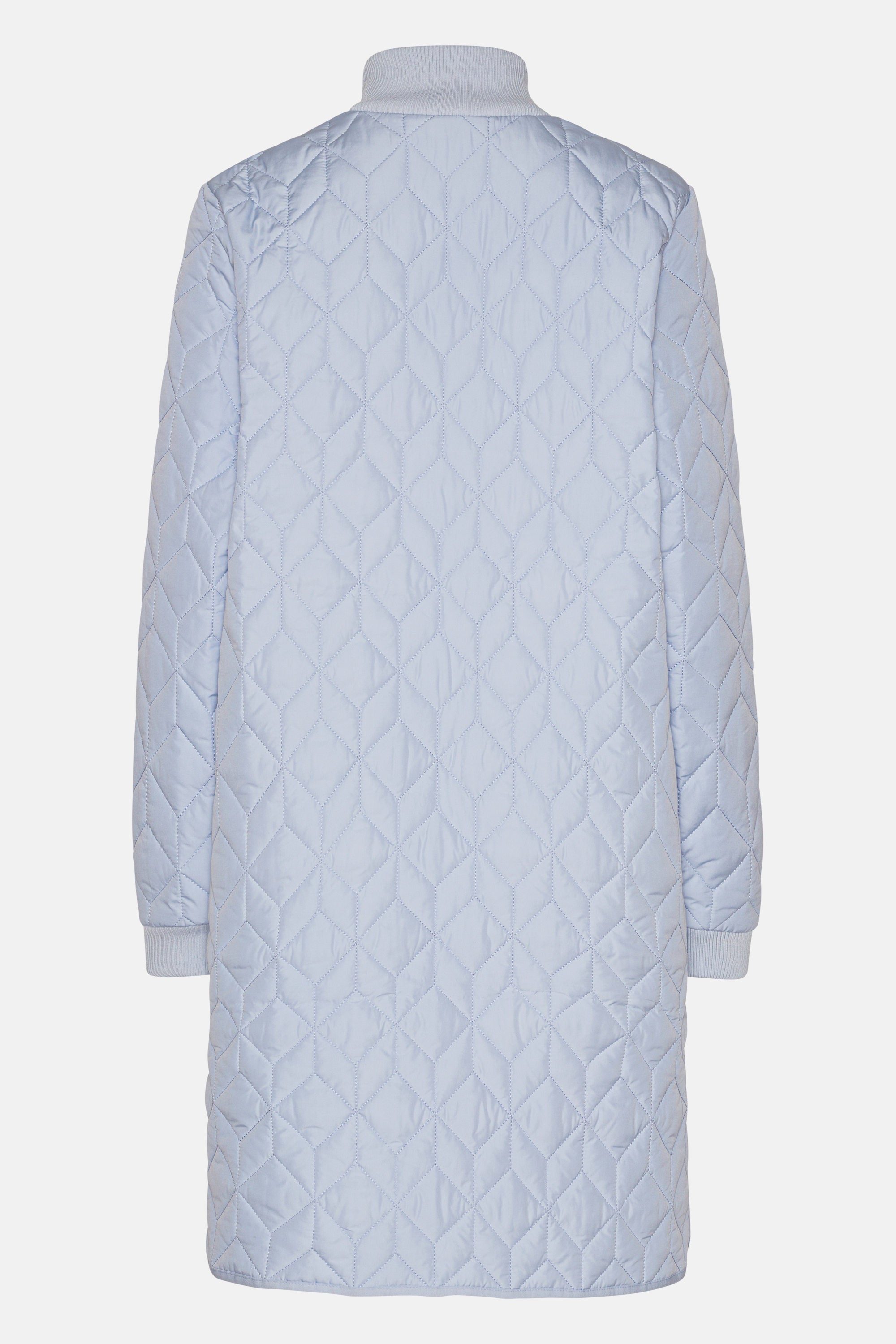 Long Padded Quilt Jacket - Heather